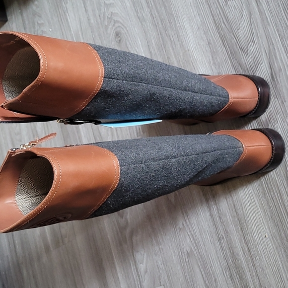 Antonio Melanie brown leather flannel tall boots - Picture 13 of 15